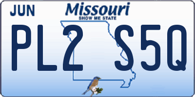 MO license plate PL2S5Q
