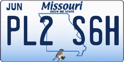 MO license plate PL2S6H