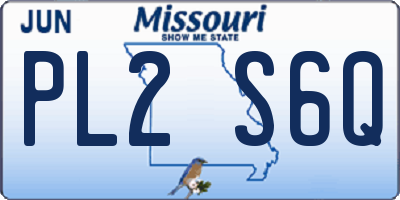 MO license plate PL2S6Q