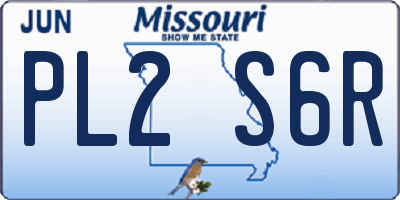MO license plate PL2S6R