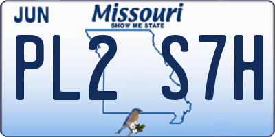 MO license plate PL2S7H