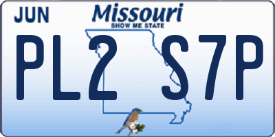 MO license plate PL2S7P