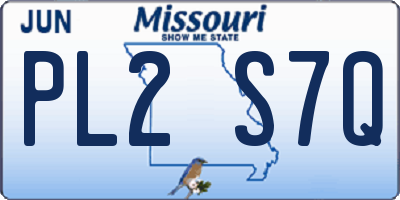 MO license plate PL2S7Q