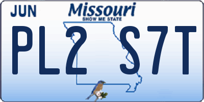 MO license plate PL2S7T
