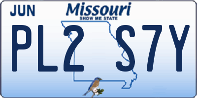 MO license plate PL2S7Y