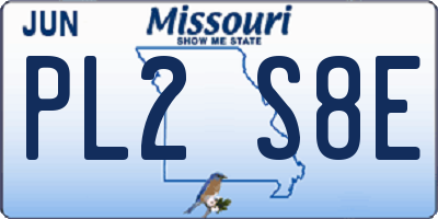 MO license plate PL2S8E