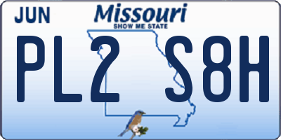 MO license plate PL2S8H