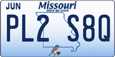 MO license plate PL2S8Q
