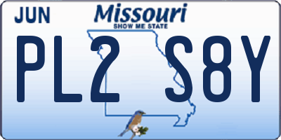MO license plate PL2S8Y