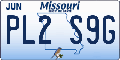 MO license plate PL2S9G