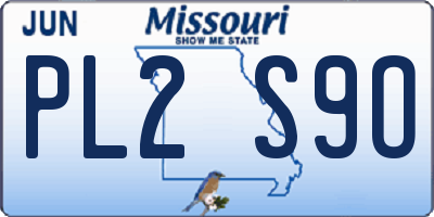 MO license plate PL2S9O