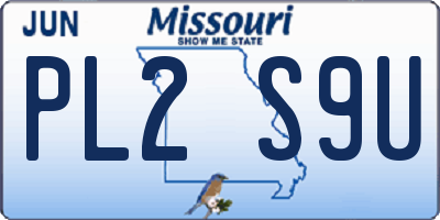 MO license plate PL2S9U