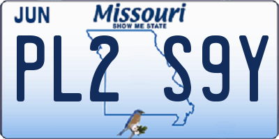 MO license plate PL2S9Y