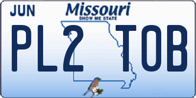 MO license plate PL2T0B
