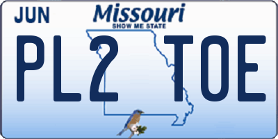 MO license plate PL2T0E