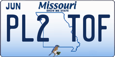 MO license plate PL2T0F