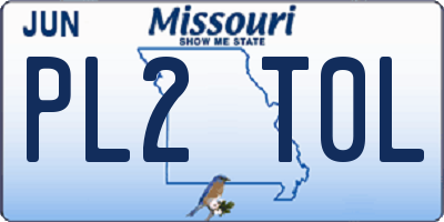MO license plate PL2T0L