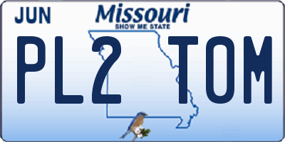 MO license plate PL2T0M
