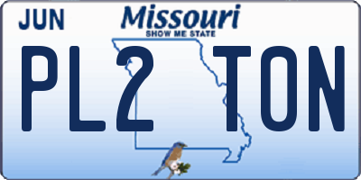 MO license plate PL2T0N