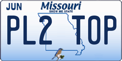MO license plate PL2T0P