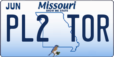 MO license plate PL2T0R