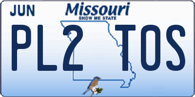 MO license plate PL2T0S