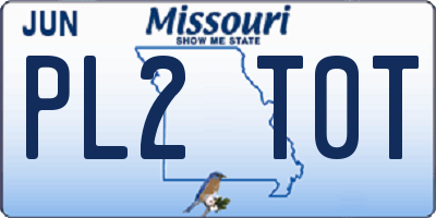 MO license plate PL2T0T