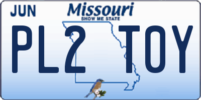 MO license plate PL2T0Y