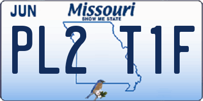 MO license plate PL2T1F