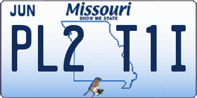 MO license plate PL2T1I