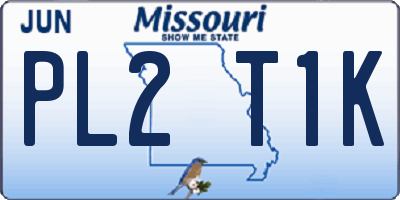 MO license plate PL2T1K