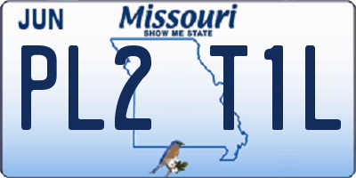 MO license plate PL2T1L
