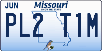 MO license plate PL2T1M