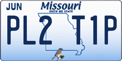 MO license plate PL2T1P