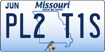 MO license plate PL2T1S