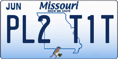 MO license plate PL2T1T