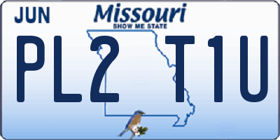 MO license plate PL2T1U