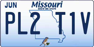 MO license plate PL2T1V