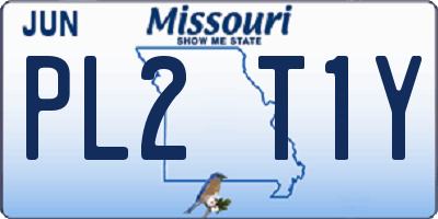 MO license plate PL2T1Y