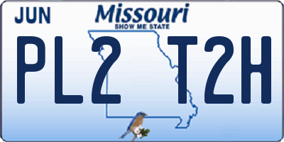 MO license plate PL2T2H