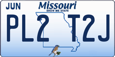 MO license plate PL2T2J