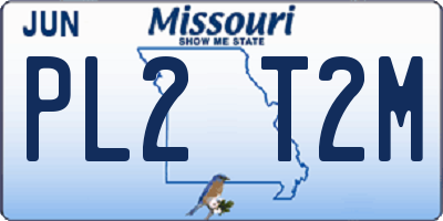 MO license plate PL2T2M
