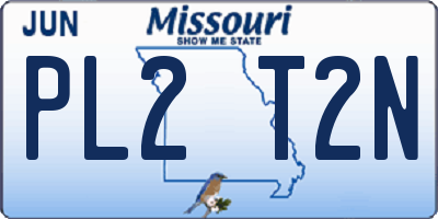 MO license plate PL2T2N