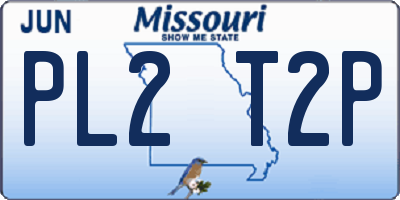 MO license plate PL2T2P