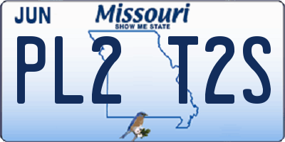 MO license plate PL2T2S