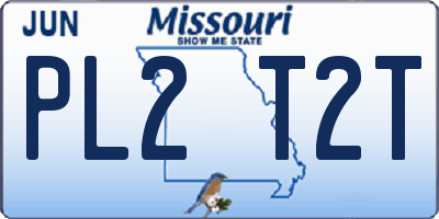 MO license plate PL2T2T