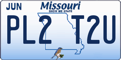 MO license plate PL2T2U
