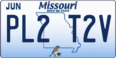 MO license plate PL2T2V