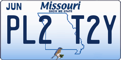 MO license plate PL2T2Y