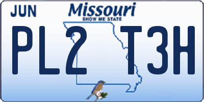 MO license plate PL2T3H